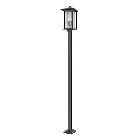 Z-Lite Aspen 3 Light Outdoor Post Mounted Fixture, Oil Rubbed Bronze And Clear Seedy 554PHXLS-536P-ORB